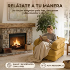 Sofá cama plegable 3 en 1 con tumbona, pana suave y espuma de alta densidad