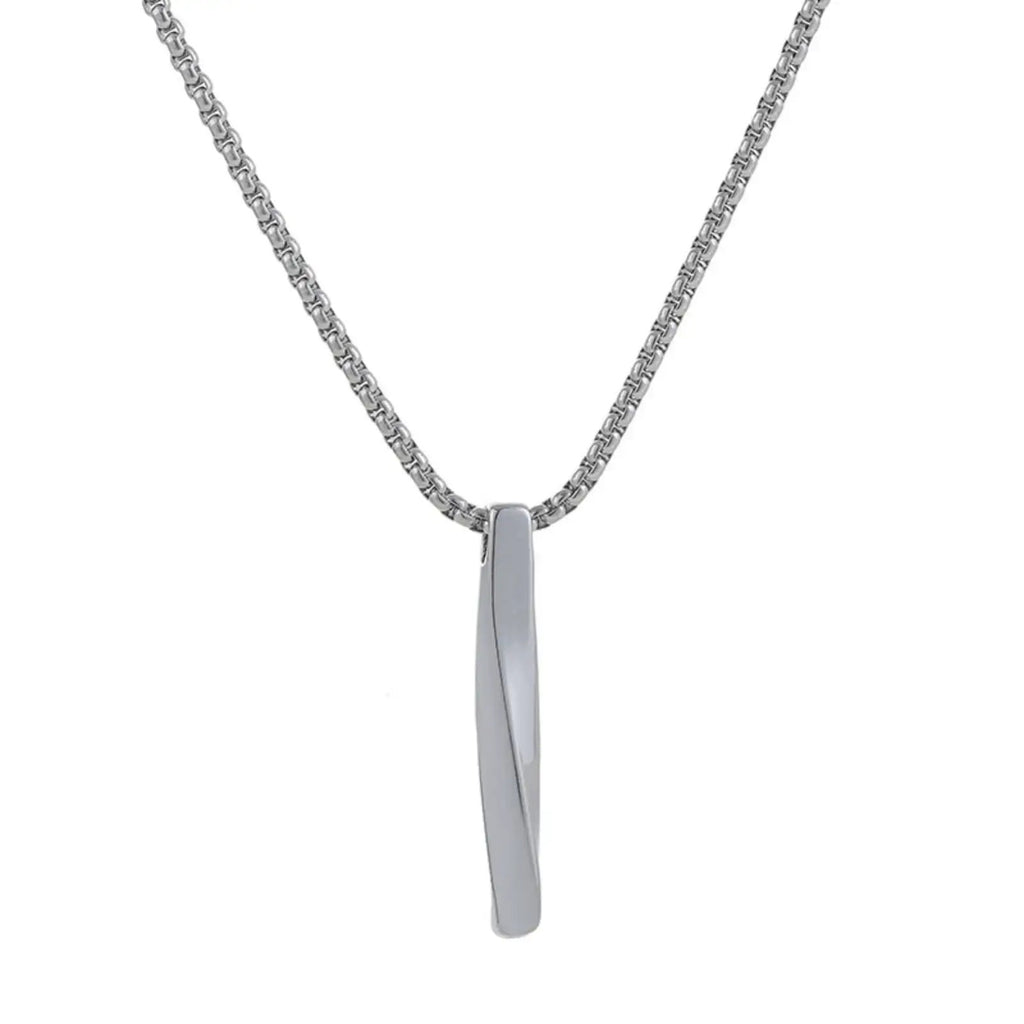 Halsketten mit rechteckigem, geometrischem Anhänger, Schmuck aus Edelstahl,