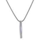 Halsketten mit rechteckigem, geometrischem Anhänger, Schmuck aus Edelstahl,