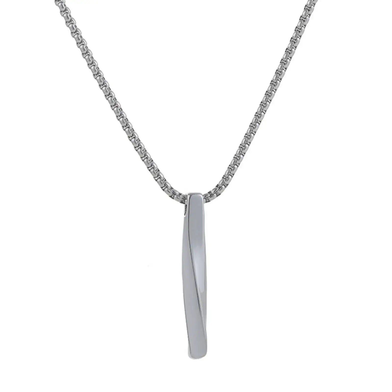 Halsketten mit rechteckigem, geometrischem Anhänger, Schmuck aus Edelstahl,