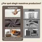 Sofá cama plegable 3 en 1 con tumbona, pana suave y espuma de alta densidad