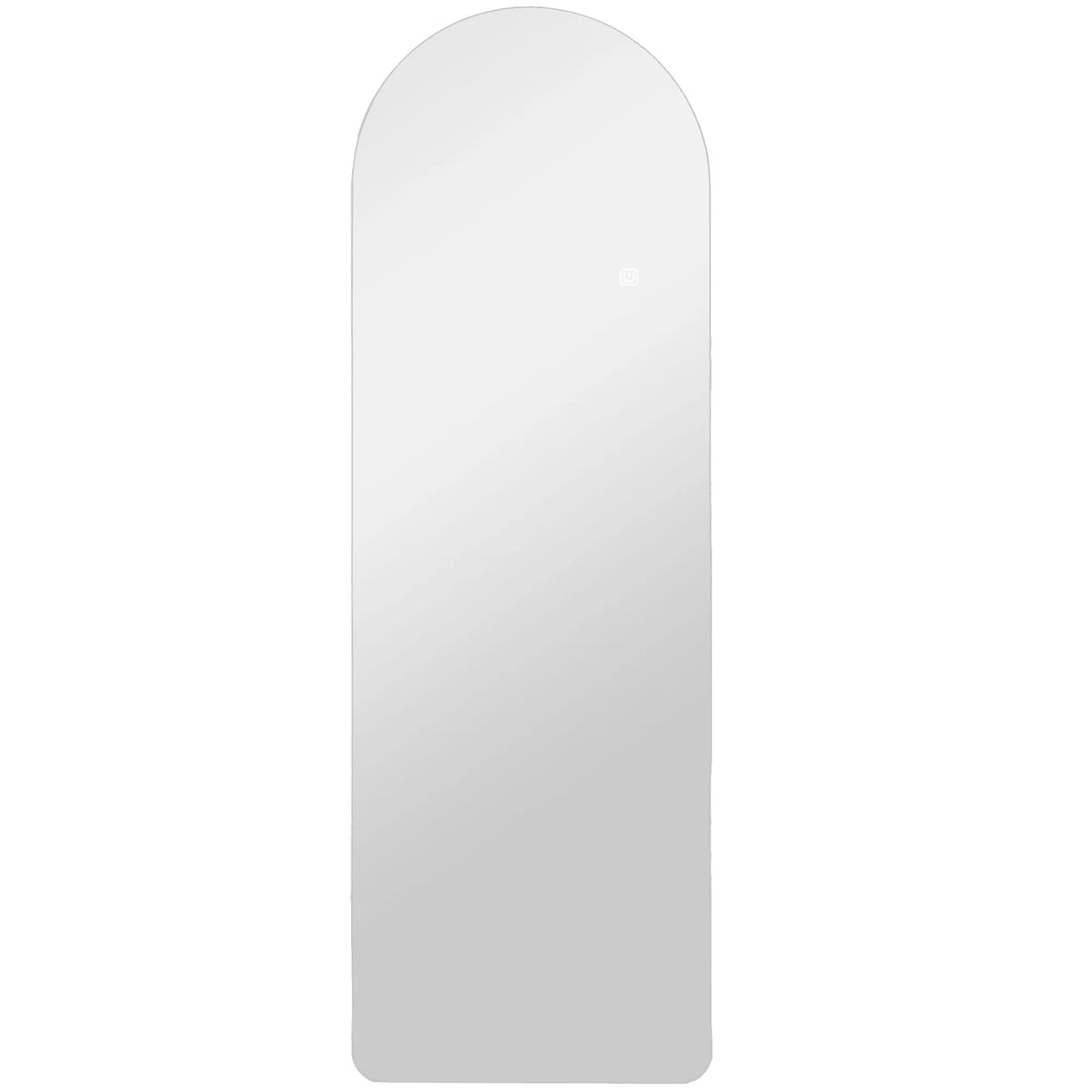 Espejo de cuerpo entero LED arqueado montado en la pared, espejo iluminado con 3 modos de color y brillo regulable, espejo decorativo para dormitorio, sala de estar, vestidor, espejo de tocador para revisar la ropa, muebles m