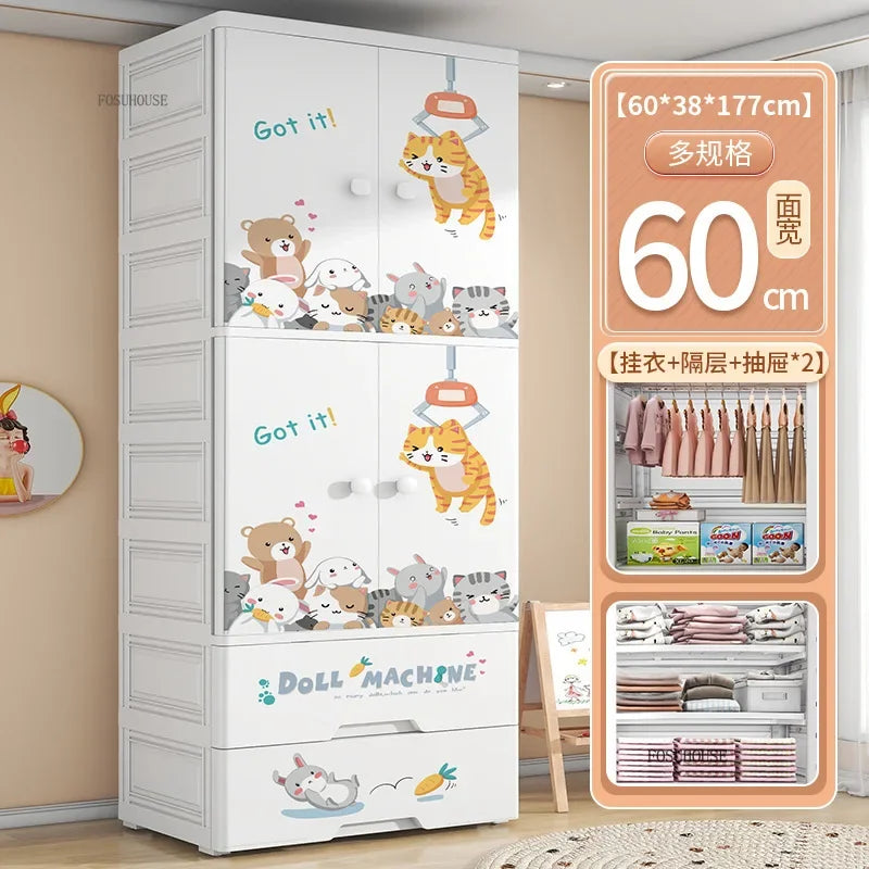 Lindo Armario de Doble Puerta para Dormitorio, Organizador de Ropa para el Hogar con Gran Capacidad, Mueble de Diseño para Guardar Ropa