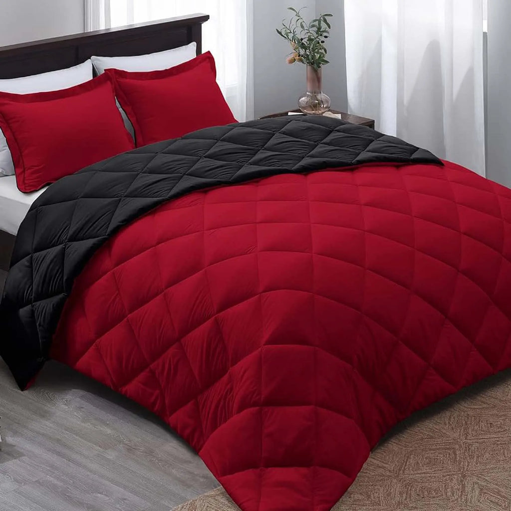 WQSPRING-edredón ligero de microfibra para todas las estaciones, tamaño Queen, ropa de cama antimicrobiana suave de poliéster, manta cálida, edredón