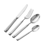 Juego de Cubiertos de Lujo de 4 Piezas de Acero Inoxidable 18/10 Brillante, Vajilla, Cuchillo, Cuchara, Tenedor, Apto para Lavavajillas