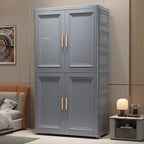 Armario Plegable de Doble Puerta de 70 cm de Ancho, Armarios de Almacenamiento para el Hogar, Gabinete de Almacenamiento Multifuncional con Cajones, Armarios de Dormitorio de Varias Capas