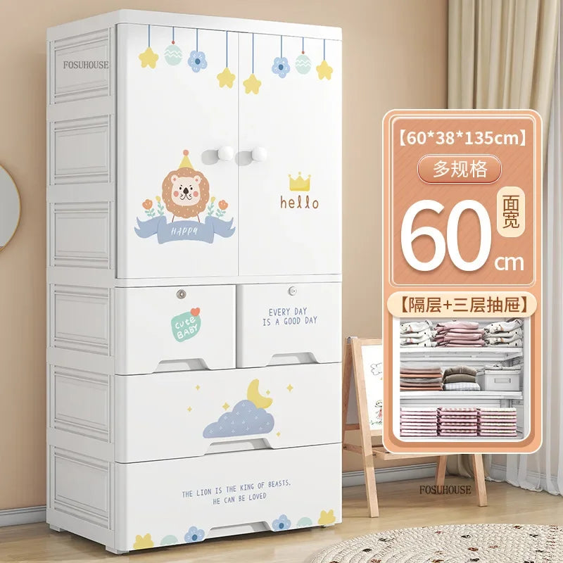 Lindo Armario de Doble Puerta para Dormitorio, Organizador de Ropa para el Hogar con Gran Capacidad, Mueble de Diseño para Guardar Ropa
