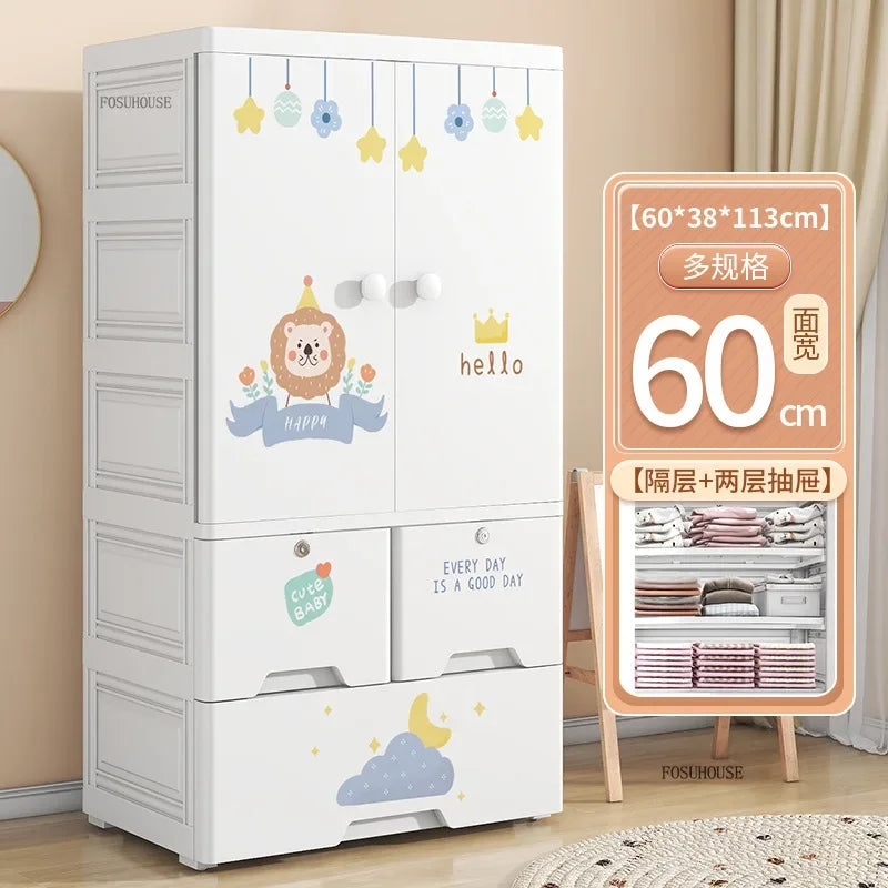 Lindo Armario de Doble Puerta para Dormitorio, Organizador de Ropa para el Hogar con Gran Capacidad, Mueble de Diseño para Guardar Ropa