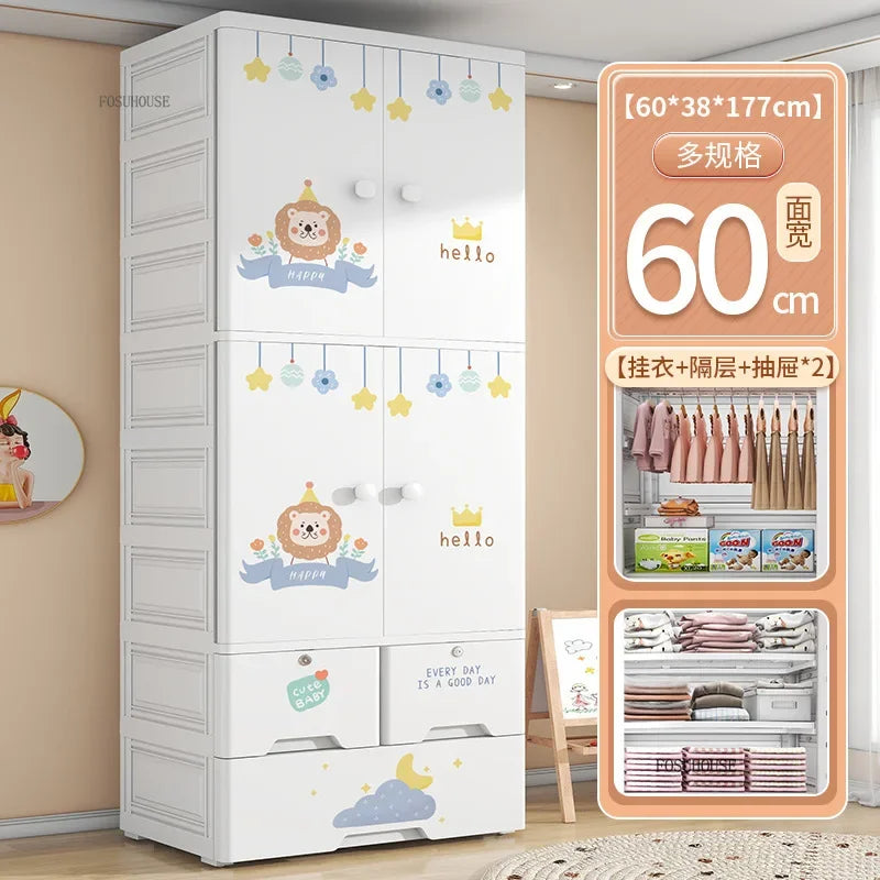 Lindo Armario de Doble Puerta para Dormitorio, Organizador de Ropa para el Hogar con Gran Capacidad, Mueble de Diseño para Guardar Ropa