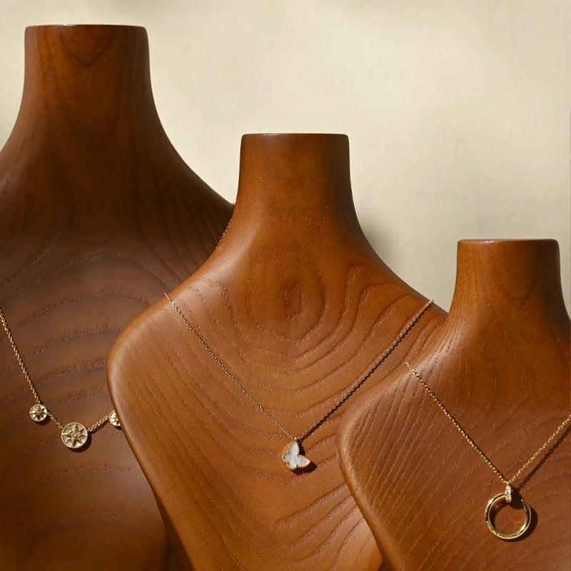 Ciyye Soporte de Exhibición de Joyería de Madera Maciza de Alta Calidad para Collares y Colgantes, Expositor de Escritorio para Tiendas