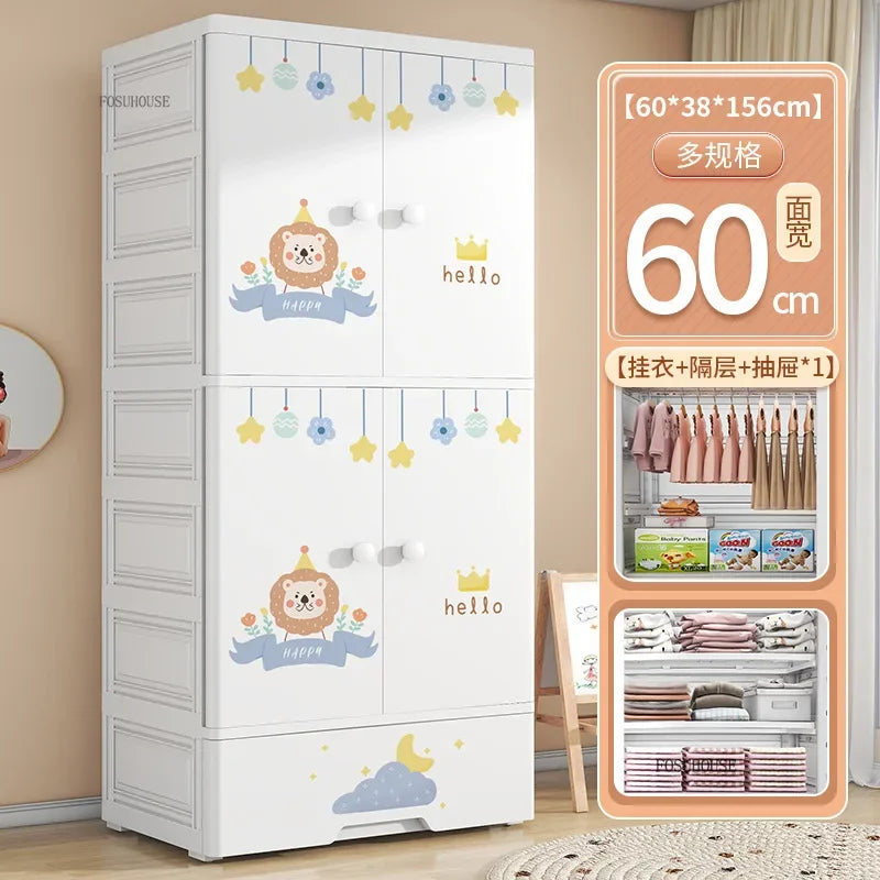 Lindo Armario de Doble Puerta para Dormitorio, Organizador de Ropa para el Hogar con Gran Capacidad, Mueble de Diseño para Guardar Ropa