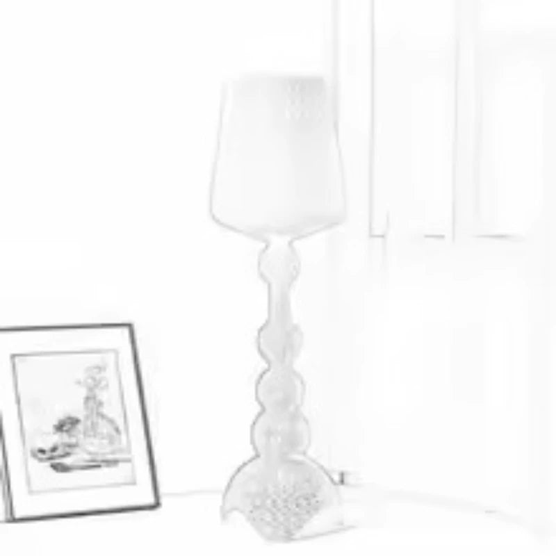 Lámparas de Pie de Estilo Art Deco Francés para Sala de Estar, Lámpara de Pie Clásica de Acrílico, Lámparas LED Regulables para Dormitorio y Mesita de Noche