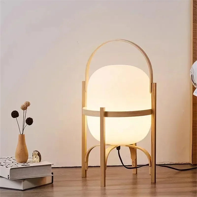 ‌ Lámpara de pie moderna de madera con LED, diseño Art Deco, simple, para sala de estar, dormitorio, estudio, oficina en casa, decoración, lámpara de escritorio