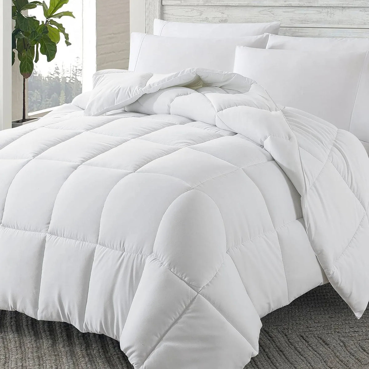 Edredón alternativo de plumón, ropa de cama para todas las estaciones, incluye edredón individual, inserto de edredón, suave, hipoalergénico y transpirable, 1 unidad