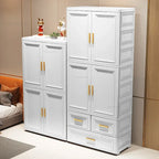 Armario Plegable de Doble Puerta de 70 cm de Ancho, Armarios de Almacenamiento para el Hogar, Gabinete de Almacenamiento Multifuncional con Cajones, Armarios de Dormitorio de Varias Capas