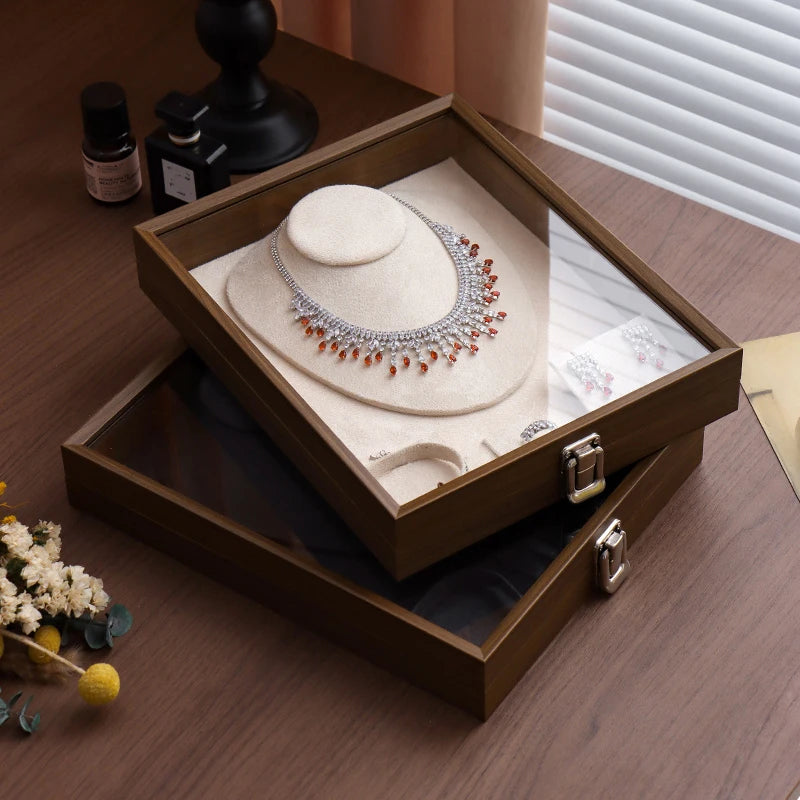 Exquisita Caja de Joyería para Guardar Anillos, Collares y Pulseras, Organizador de Regalo para Recién Casados