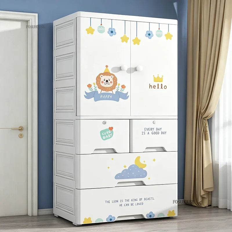 Lindo Armario de Doble Puerta para Dormitorio, Organizador de Ropa para el Hogar con Gran Capacidad, Mueble de Diseño para Guardar Ropa