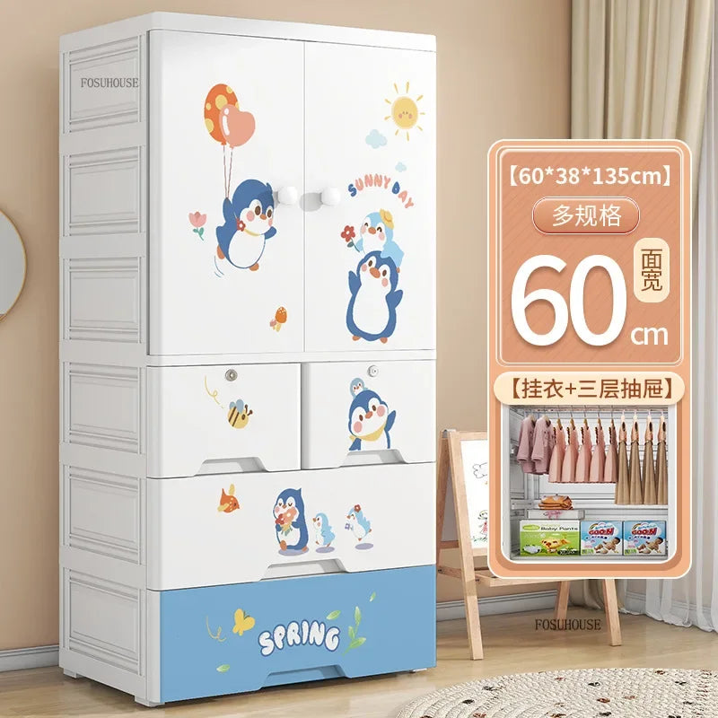 Lindo Armario de Doble Puerta para Dormitorio, Organizador de Ropa para el Hogar con Gran Capacidad, Mueble de Diseño para Guardar Ropa