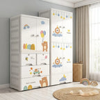 Lindo Armario de Doble Puerta para Dormitorio, Organizador de Ropa para el Hogar con Gran Capacidad, Mueble de Diseño para Guardar Ropa