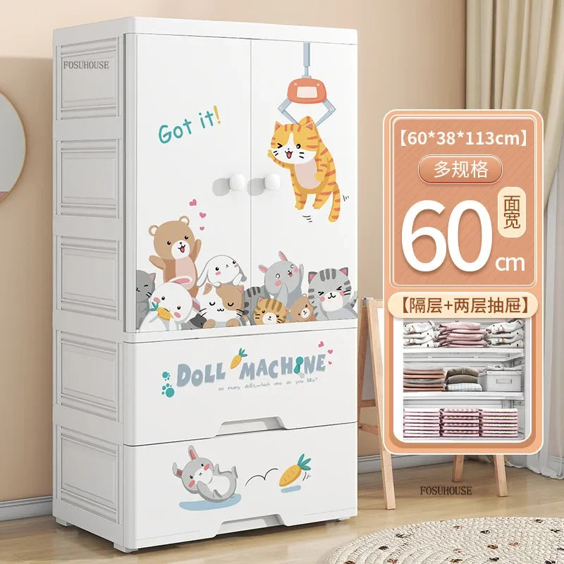 Lindo Armario de Doble Puerta para Dormitorio, Organizador de Ropa para el Hogar con Gran Capacidad, Mueble de Diseño para Guardar Ropa