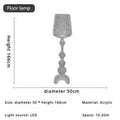 Lámparas de Pie de Estilo Art Deco Francés para Sala de Estar, Lámpara de Pie Clásica de Acrílico, Lámparas LED Regulables para Dormitorio y Mesita de Noche