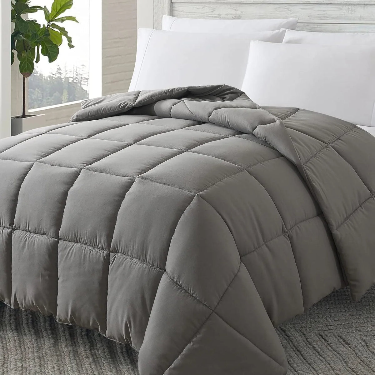 Edredón alternativo de plumón, ropa de cama para todas las estaciones, incluye edredón individual, inserto de edredón, suave, hipoalergénico y transpirable, 1 unidad
