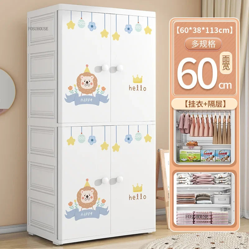 Lindo Armario de Doble Puerta para Dormitorio, Organizador de Ropa para el Hogar con Gran Capacidad, Mueble de Diseño para Guardar Ropa