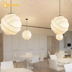 Lámpara Colgante de Tela de Seda Multiforma, Estilo Nórdico Wabi-Sabi, Pantalla Tejida a Mano, Lámpara de Araña para Comedor, Salón, Hotel, Cafetería