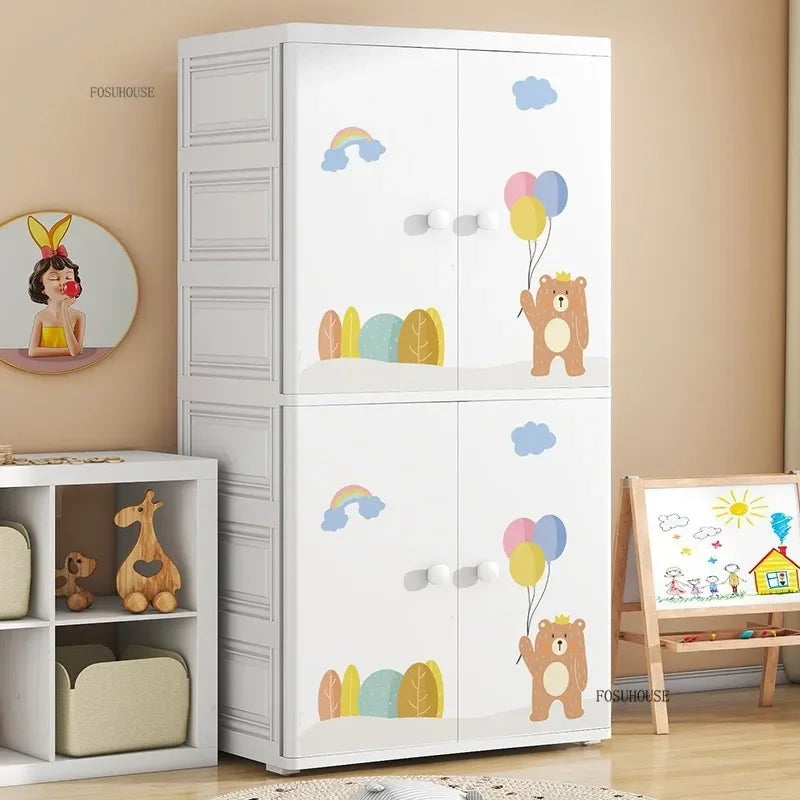 Lindo Armario de Doble Puerta para Dormitorio, Organizador de Ropa para el Hogar con Gran Capacidad, Mueble de Diseño para Guardar Ropa