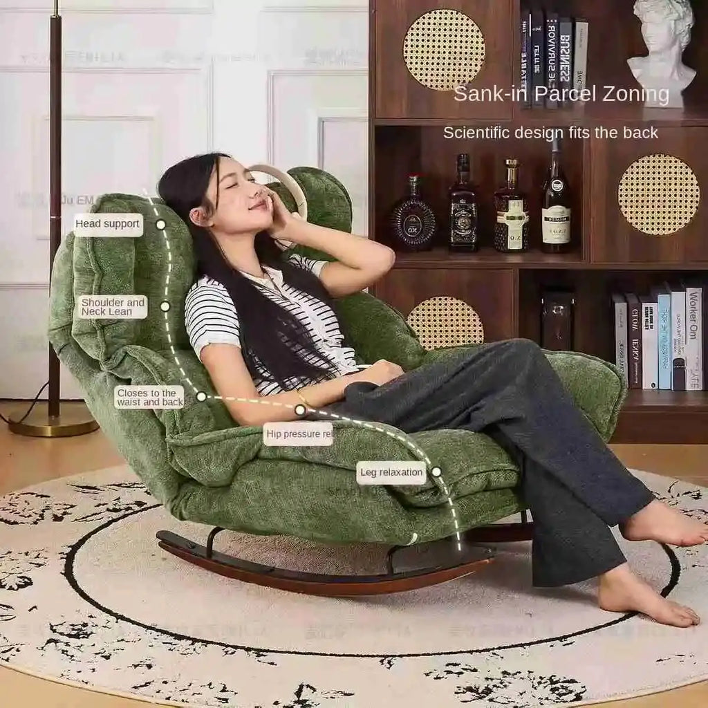 Sillón reclinable, silla mecedora, sillón individual plegable y ajustable, silla de ocio para el hogar, silla de balcón, sillón para siesta