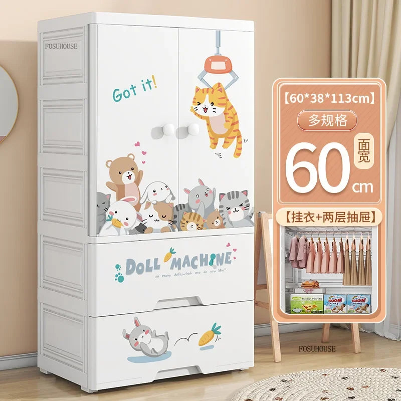 Lindo Armario de Doble Puerta para Dormitorio, Organizador de Ropa para el Hogar con Gran Capacidad, Mueble de Diseño para Guardar Ropa