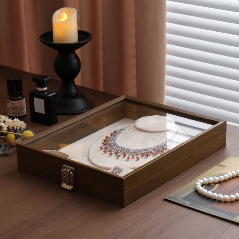 Exquisita Caja de Joyería para Guardar Anillos, Collares y Pulseras, Organizador de Regalo para Recién Casados
