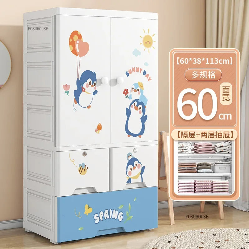 Lindo Armario de Doble Puerta para Dormitorio, Organizador de Ropa para el Hogar con Gran Capacidad, Mueble de Diseño para Guardar Ropa