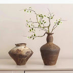 Jarrón de Cerámica Estilo Wabi-Sabi, Decoración de Mesa, Estética Incompleta, Arreglo Floral, Jarrones Florales Retro, Decoración Estética para Habitaciones