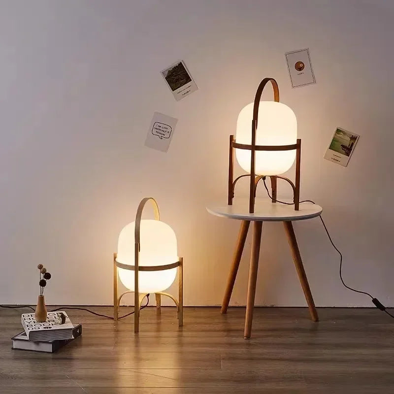 ‌ Lámpara de pie moderna de madera con LED, diseño Art Deco, simple, para sala de estar, dormitorio, estudio, oficina en casa, decoración, lámpara de escritorio