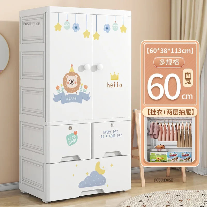 Lindo Armario de Doble Puerta para Dormitorio, Organizador de Ropa para el Hogar con Gran Capacidad, Mueble de Diseño para Guardar Ropa