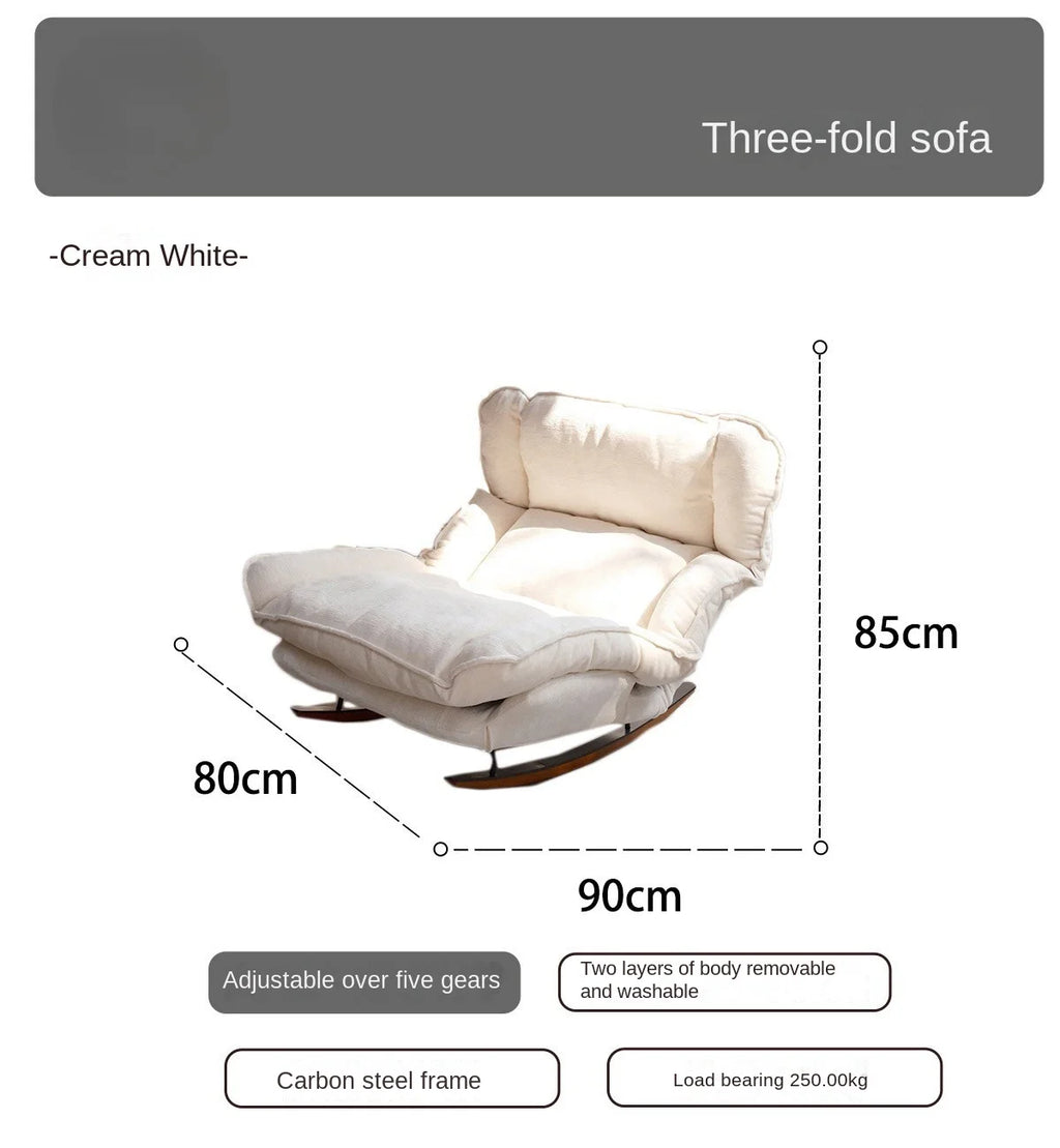 Sillón reclinable, silla mecedora, sillón individual plegable y ajustable, silla de ocio para el hogar, silla de balcón, sillón para siesta