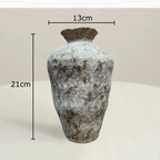 Jarrón de Cerámica Estilo Wabi-Sabi, Decoración de Mesa, Estética Incompleta, Arreglo Floral, Jarrones Florales Retro, Decoración Estética para Habitaciones