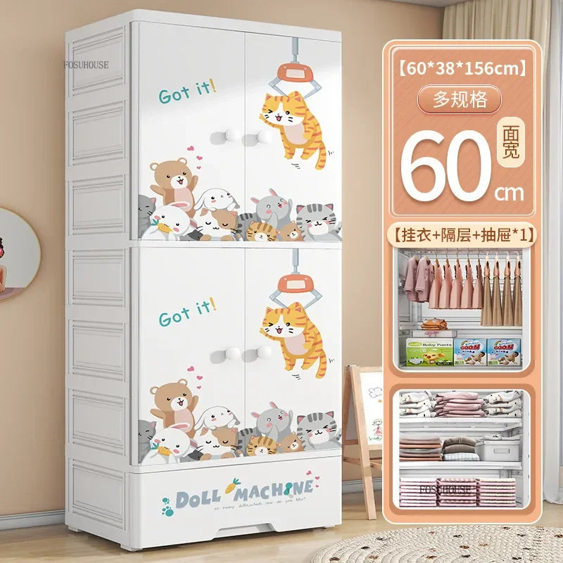 Lindo Armario de Doble Puerta para Dormitorio, Organizador de Ropa para el Hogar con Gran Capacidad, Mueble de Diseño para Guardar Ropa