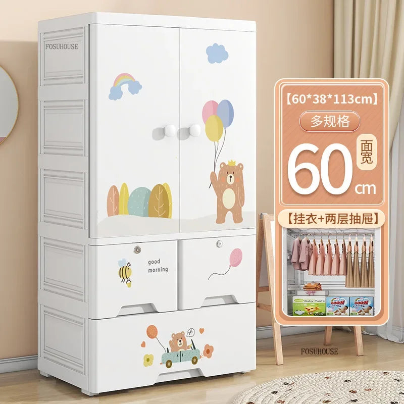 Lindo Armario de Doble Puerta para Dormitorio, Organizador de Ropa para el Hogar con Gran Capacidad, Mueble de Diseño para Guardar Ropa