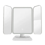 Espejo de maquillaje triple con luces LED, espejo de tocador para dormitorio, belleza, ilumina tu luz de relleno con espejo de maquillaje complementario inteligente Tri