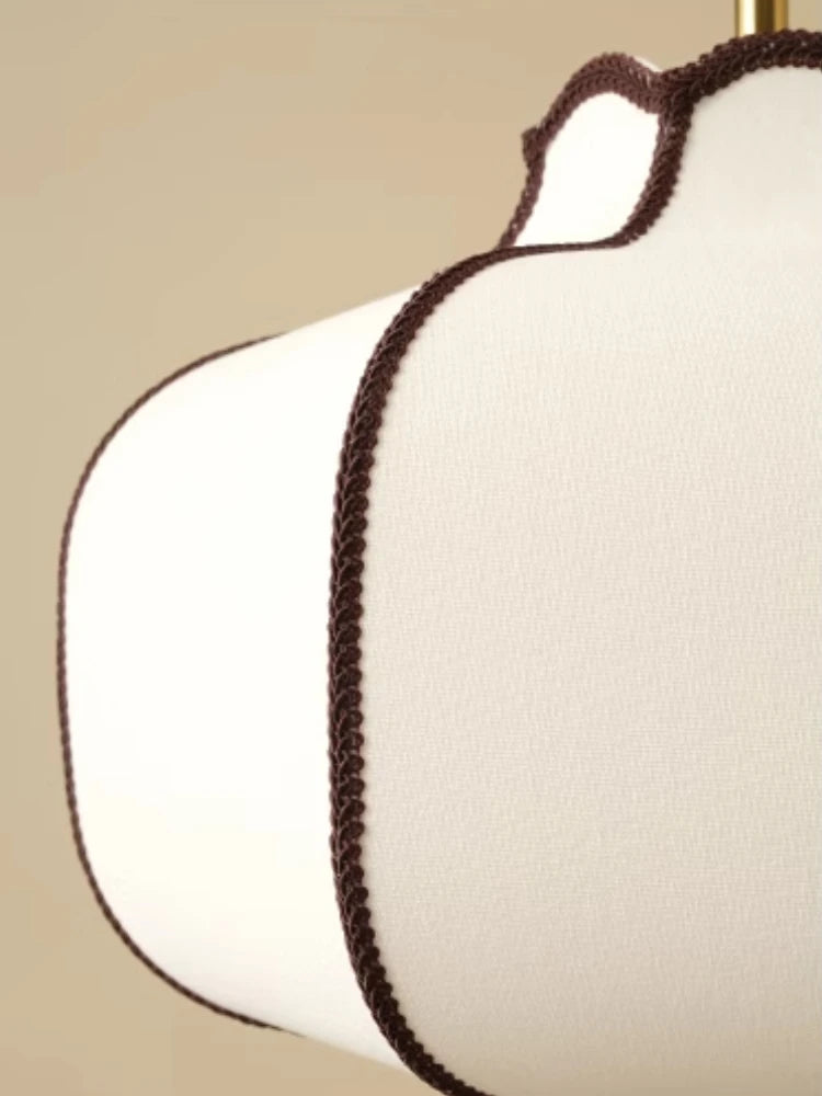 Lámpara colgante Vintage pantalla de tela LED E27 bola de madera diseño Circular luz colgante Retro salón comedor dormitorio accesorio
