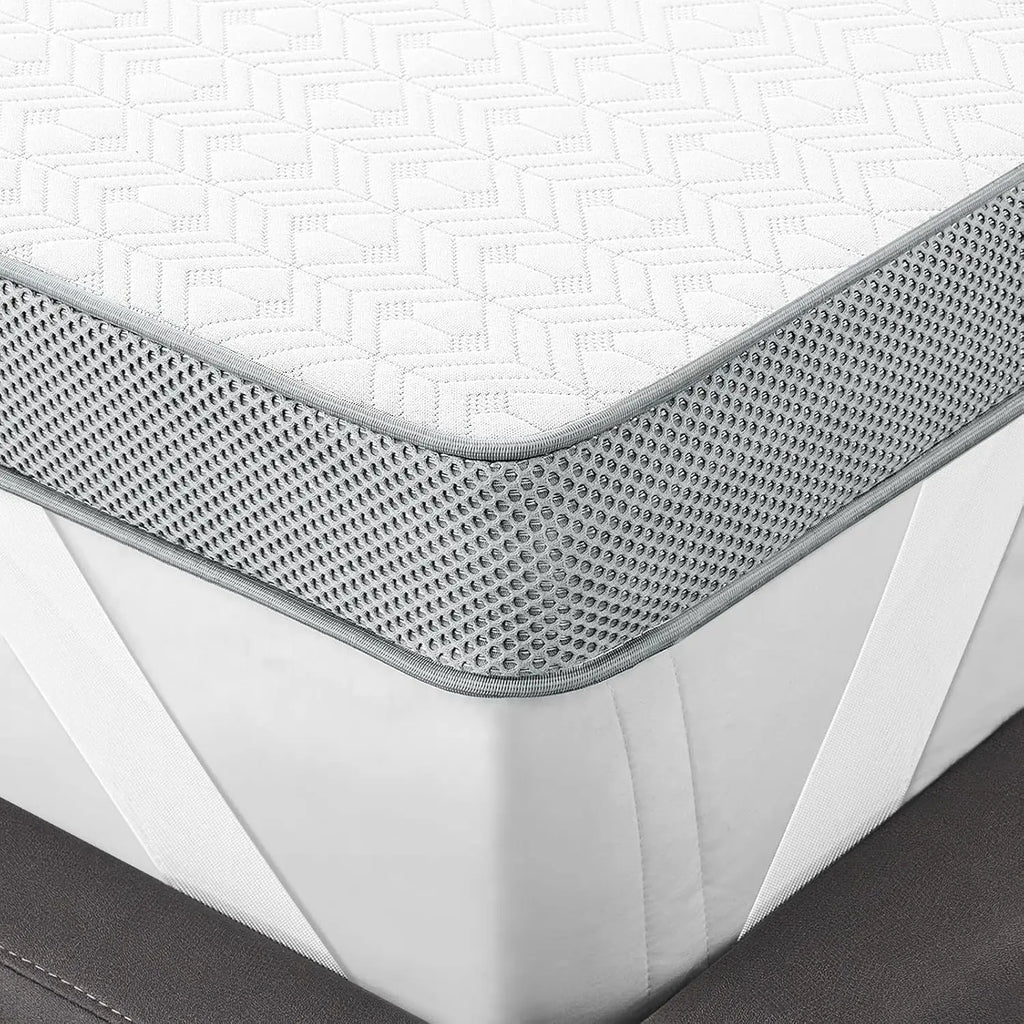 Cubrecolchón Vesgantti de 7,5 cm de espuma viscoelástica en gel para un sueño fresco y alivio del dolor de espalda, con funda lavable y correas elásticas