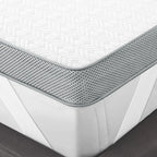 Cubrecolchón Vesgantti de 7,5 cm de espuma viscoelástica en gel para un sueño fresco y alivio del dolor de espalda, con funda lavable y correas elásticas
