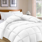 WQSPRING-edredón ligero de microfibra para todas las estaciones, tamaño Queen, ropa de cama antimicrobiana suave de poliéster, manta cálida, edredón
