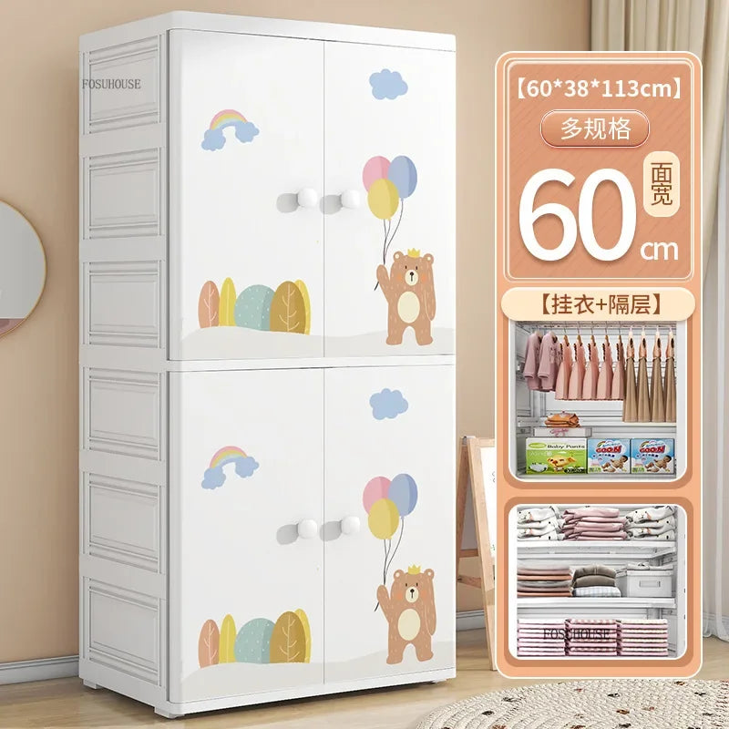 Lindo Armario de Doble Puerta para Dormitorio, Organizador de Ropa para el Hogar con Gran Capacidad, Mueble de Diseño para Guardar Ropa