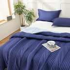 Manta de Verano Ligera Acolchada para Cama, Reversible, Suave, Transpirable, Delgada, Agradable al Tacto, Cubrecama King Size