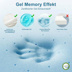 Cubrecolchón Vesgantti de 7,5 cm de espuma viscoelástica en gel para un sueño fresco y alivio del dolor de espalda, con funda lavable y correas elásticas