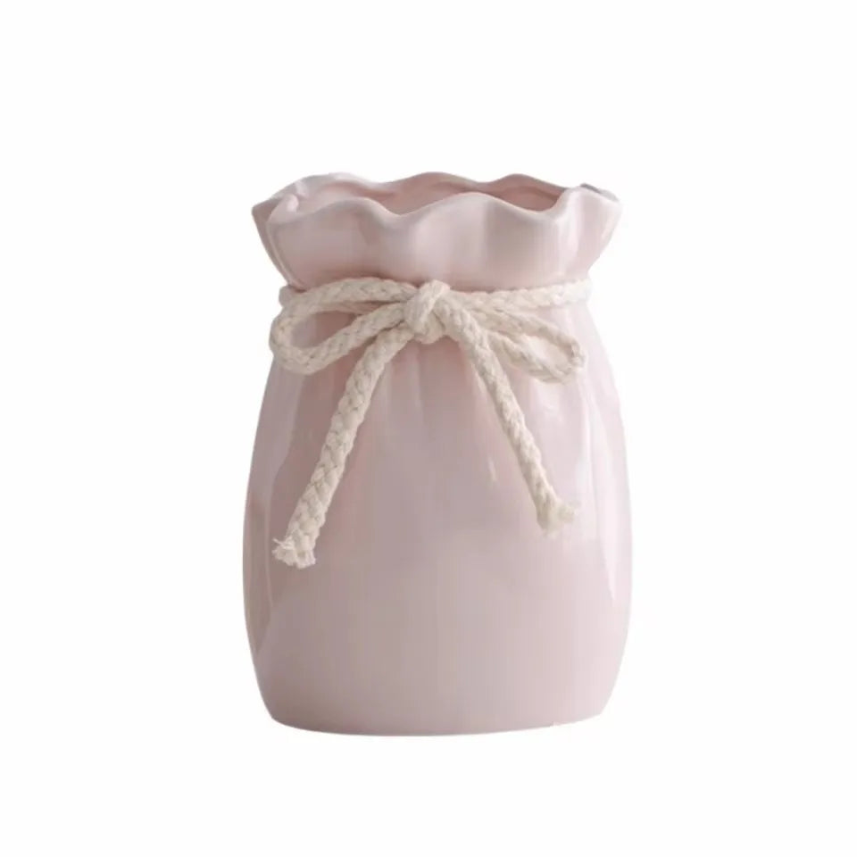 Jarrones de Cerámica Vintage Estilo Americano para Sala de Estar y Dormitorio, Arreglos Florales, Decoraciones con Flores Secas