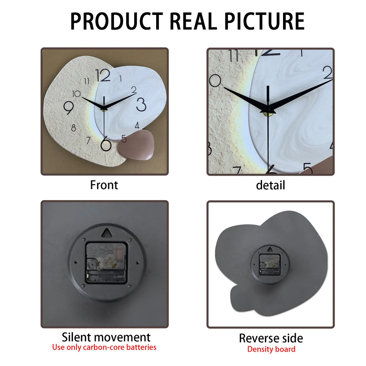 Reloj de pared simple moderno, reloj de cuarzo silencioso, reloj de dormitorio, sala de estar, sofá, decoración de fondo, reloj de pared, sin batería